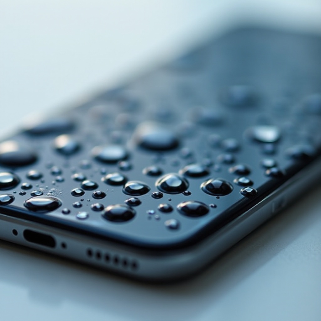 how to get water out of phone screen