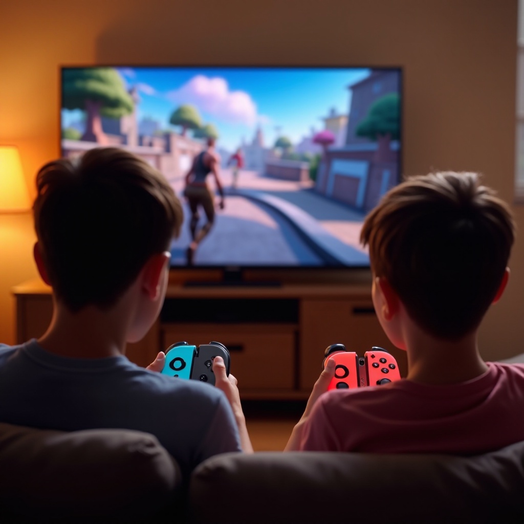 how to play split screen fortnite on switch